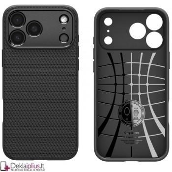 Spigen Liquid Air dėklas - juodas (Apple Iphone 17 Pro/Iphone 18 Pro) Spigen Liquid Air dėklas - juodas (Apple Iphone 17 Pro/Iphone 18 Pro)
